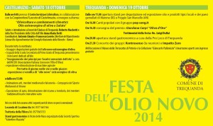 Festa dell'Olio Nuovo, Castelmuzio e Trequanda (SI)