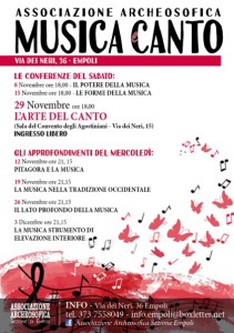 "Musica e Canto", un mese di iniziative con l'Associazione Archeosofica di Empoli (FI)
