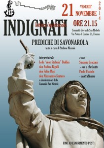 "Indignati": tre preti e una suora leggono a teatro Savonarola al Teatro della Comunità di San Michele