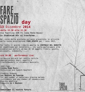 Fare_Spazio Day: giornata di festa allo StudioLab 43r di Firenze
