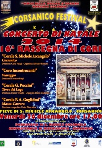 XVI Rassegna dei Cori: tradizionale concerto di Natale a Corsanico
