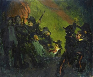 Lorenzo Viani, "Comizio Anarchico", 1914