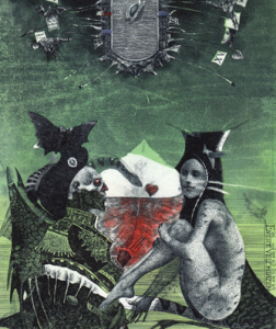 "Girl and death" di Peter Velikov, vincitore dell'edizione 2013 del Premio Santa Croce Ex libris - Piccola grafica