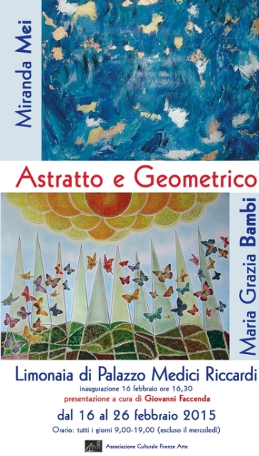 A Palazzo Medici Riccardi una mostra di Maria Grazia Bambi e Miranda Mei “Astratto e Geometrico”