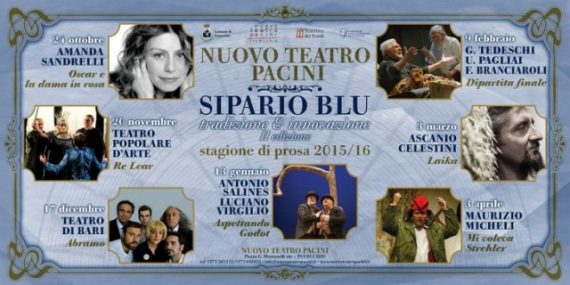 Sipario Blu il cartellone dedicato alla prosa al Nuovo Teatro Pacini di Fucecchio