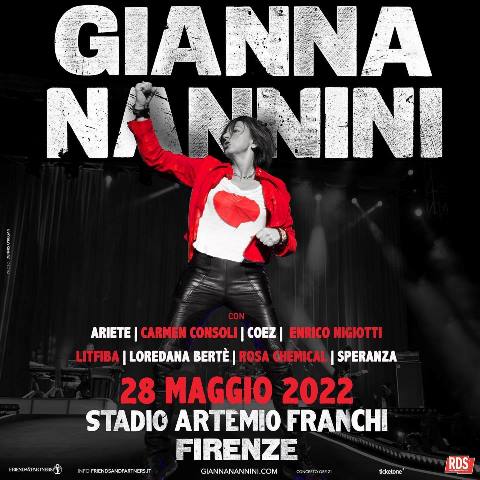 Gianna Nannini in concerto allo Stadio Artemio Franchi di Firenze