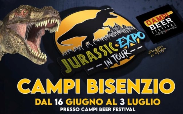Jurassic Expo in Tour al parco Villa Montalvo