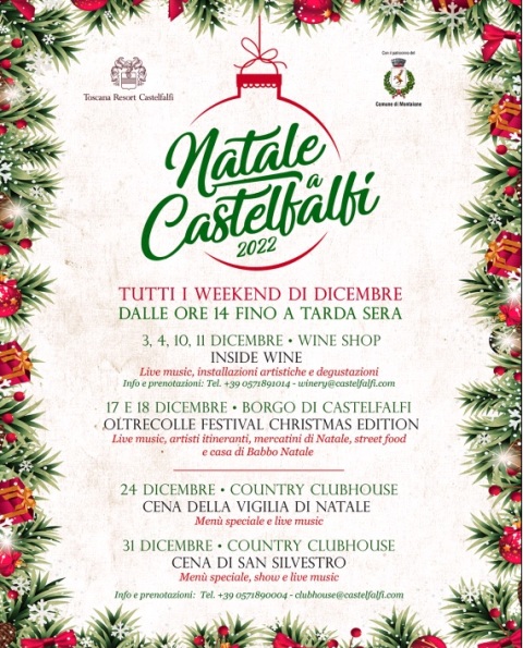 OltreColle Christmas Edition il festival dedicato al Natale a Castelfalfi