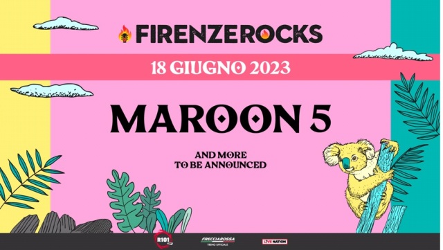 Maroon 5 saranno in concerto sul palco della Visarno Arena