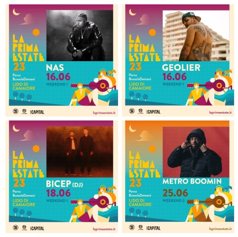 La Prima Estate, il festival che torna al Lido di Camaiore, tra gli artisti: Nas, Geolier, Bicep, Metro Boomin