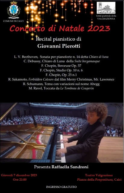 Concerto di Natale 2023 – Recital di G. Pierotti