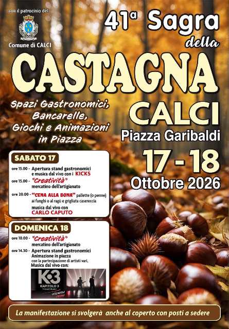 Sagra della Castagna a Calci 2026 Sagra della Castagna a Calci 2026